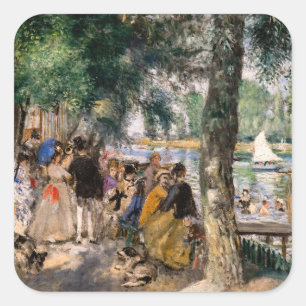 Pierre-Auguste Renoir - Bathing on Seine Fyrkantigt Klistermärke