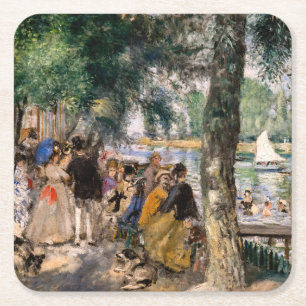 Pierre-Auguste Renoir - Bathing on Seine Underlägg Papper Kvadrat