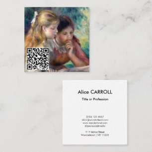 Pierre-Auguste Renoir - Beställning - QR-kod Fyrkantigt Visitkort
