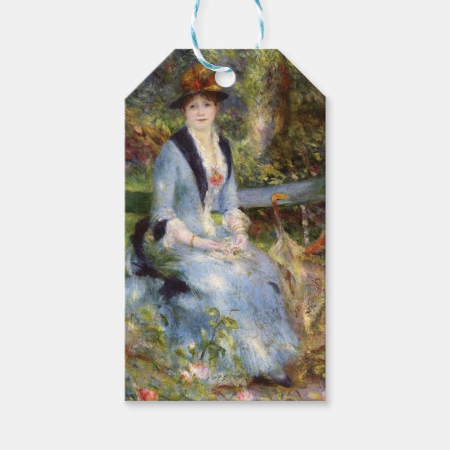 Pierre-Auguste Renoir - Bland rosorna    Presentetikett (Framsidan)