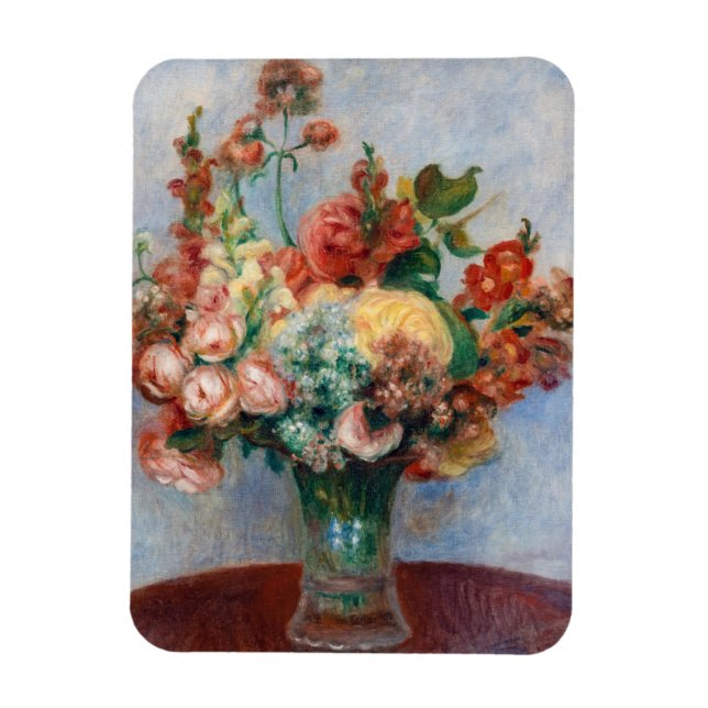 Pierre-Auguste Renoir - Blommor i en vas Magnet (Vertikal)