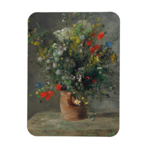 Pierre-Auguste Renoir - Blommor i Vas 1866 Magnet