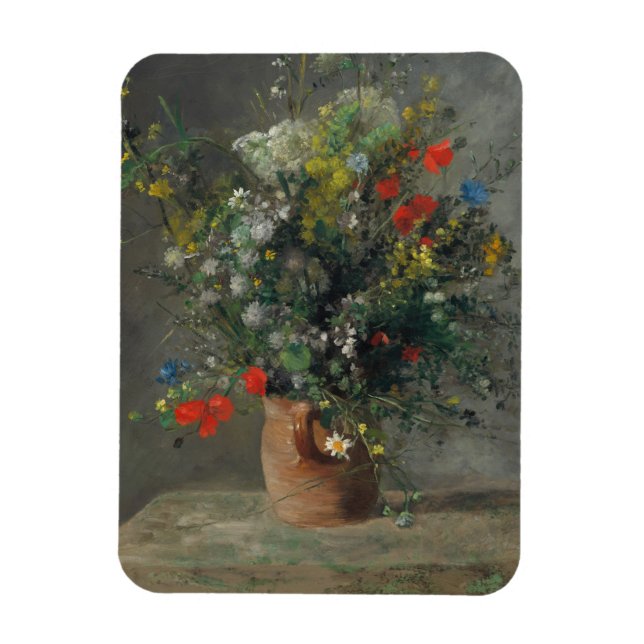 Pierre-Auguste Renoir - Blommor i Vas 1866 Magnet (Vertikal)