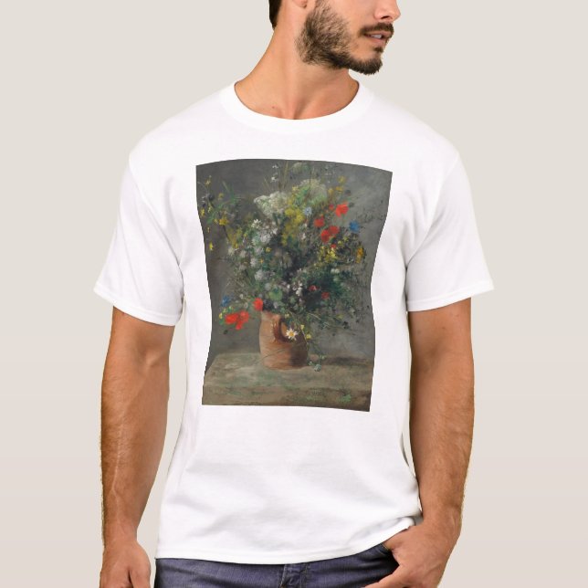 Pierre-Auguste Renoir - Blommor i Vas 1866 T Shirt (Framsida)