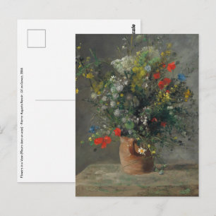 Pierre-Auguste Renoir - Blommor i Vas 1866 Vykort