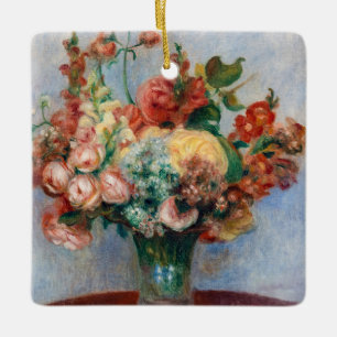 Pierre-Auguste Renoir - Blommor i Vas Julgransprydnad Keramik