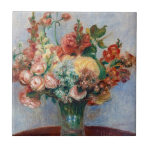 Pierre-Auguste Renoir - Blommor i Vas Kakelplatta