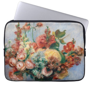 Pierre-Auguste Renoir - Blommor i Vas Laptop Fodral