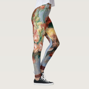 Pierre-Auguste Renoir - Blommor i Vas Leggings
