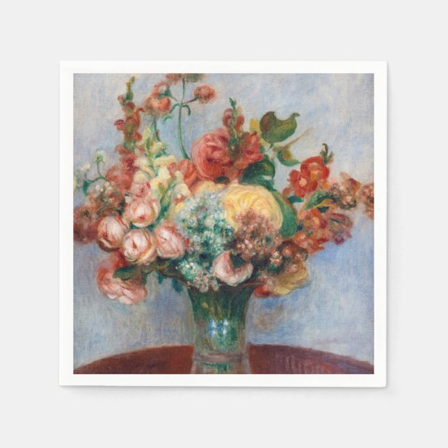 Pierre-Auguste Renoir - Blommor i Vas Pappersservett (Framsidan)