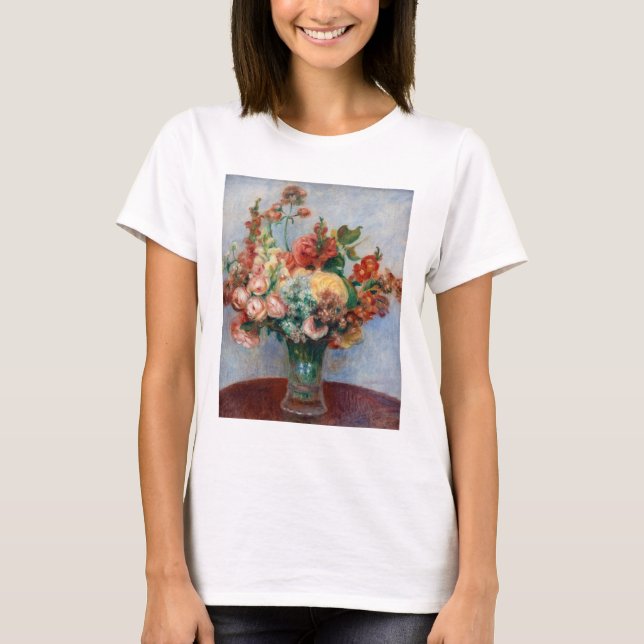 Pierre-Auguste Renoir - Blommor i Vas T Shirt (Framsida)