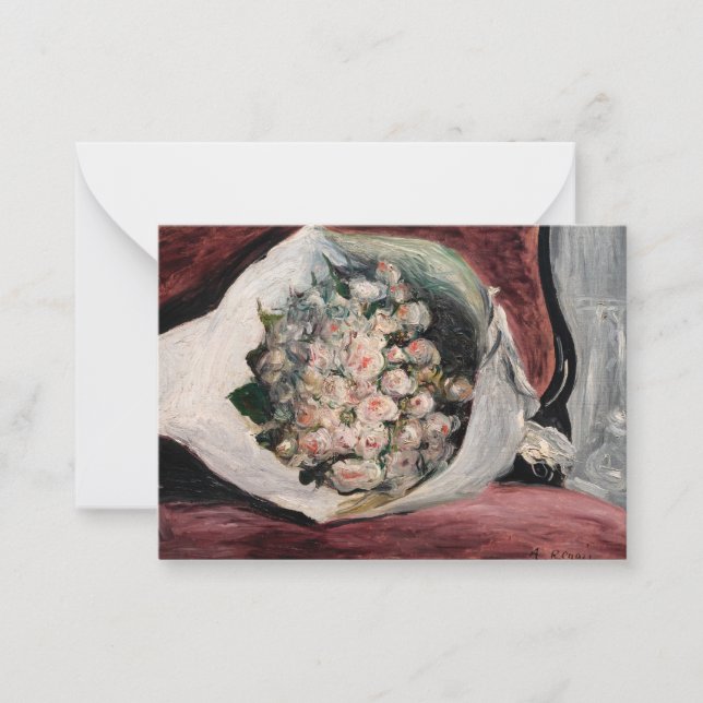 Pierre-Auguste Renoir - Bouquet i en låda Anteckningskort (Framsida)