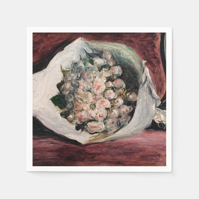 Pierre-Auguste Renoir - Bouquet i en låda Pappersservett (Framsidan)