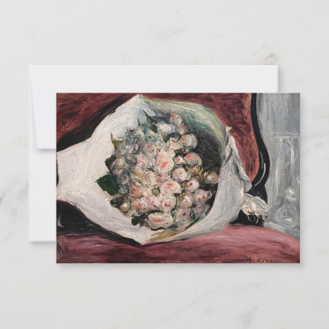 Pierre-Auguste Renoir - Bouquet i en låda Tack Kort (Framsida)