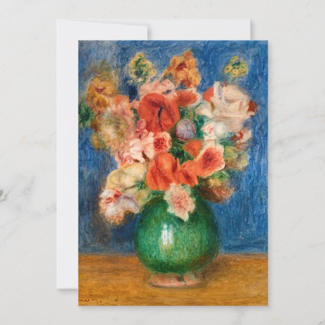 Pierre-Auguste Renoir - Bouquet Inbjudningar (Framsida)