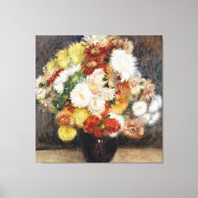 Pierre-Auguste Renoir Bouquet of Chrysanthemums Canvastryck (Framsida)