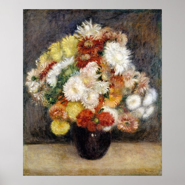 Pierre-Auguste Renoir Bouquet of Chrysanthemums Poster (Framsidan)