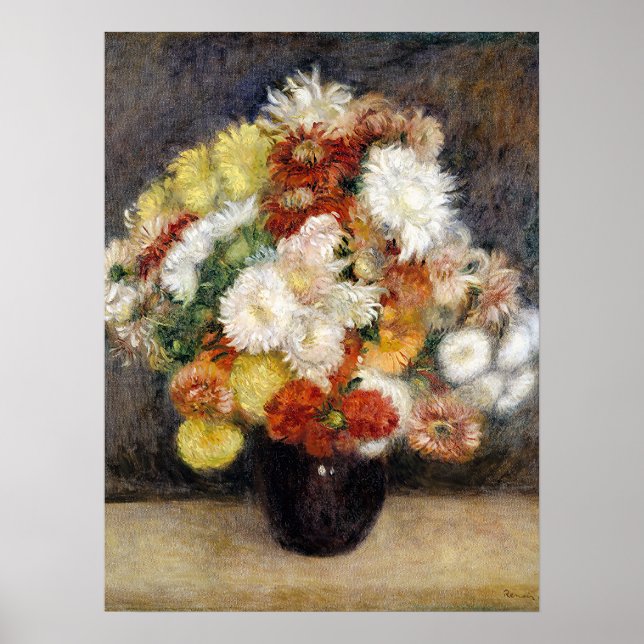 Pierre-Auguste Renoir Bouquet of Chrysanthemums Poster (Framsidan)