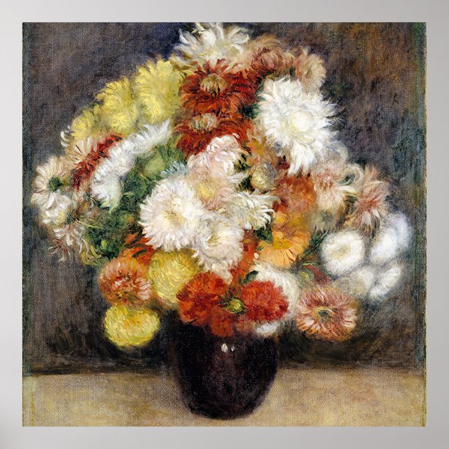 Pierre-Auguste Renoir Bouquet of Chrysanthemums Poster (Framsidan)