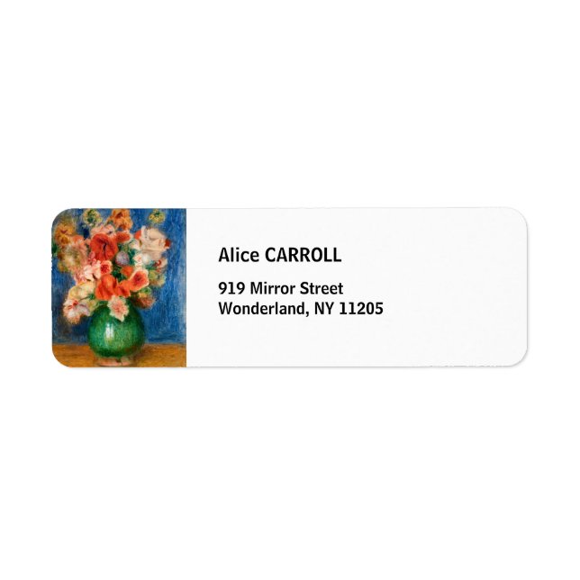 Pierre-Auguste Renoir - Bouquet Returadress Etikett (Framsidan)