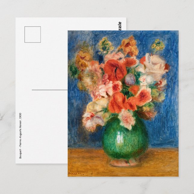 Pierre-Auguste Renoir - Bouquet Vykort (Fram/baksida)