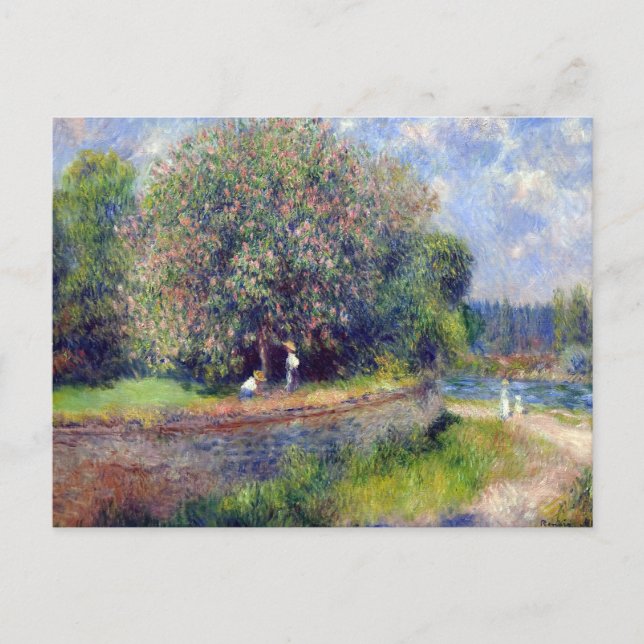 Pierre-Auguste Renoir Chestnut Träd Vykort (Framsida)