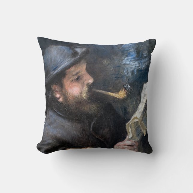 Pierre-Auguste Renoir - Claude Monet Läsande Kudde (Framsida)