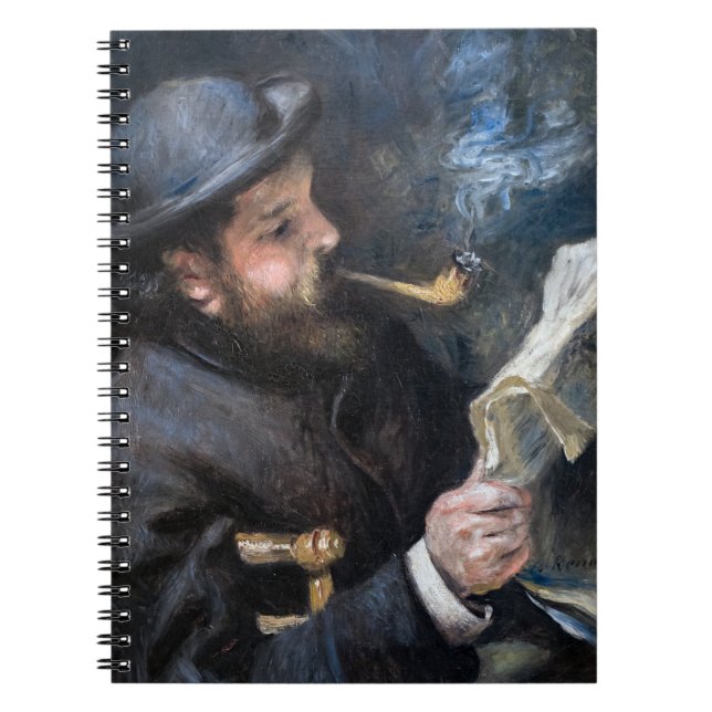 Pierre-Auguste Renoir - Claude Monet Reading Anteckningsbok (Framsidan)