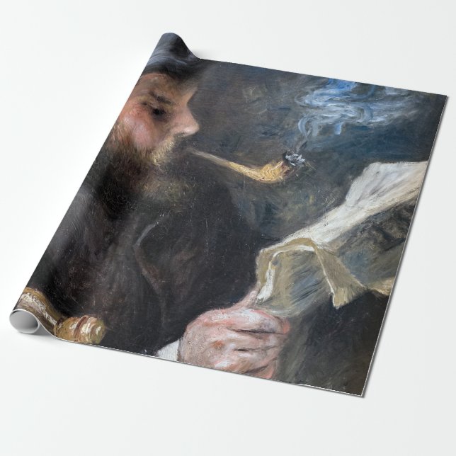 Pierre-Auguste Renoir - Claude Monet Reading Presentpapper (Utrullad)
