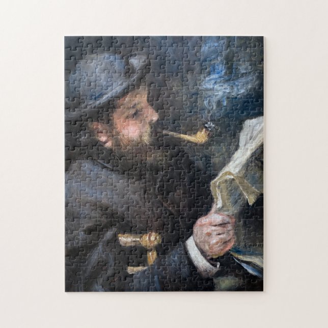 Pierre-Auguste Renoir - Claude Monet Reading Pussel (Vertikal)