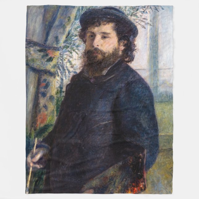 Pierre Auguste Renoir - Claude Monets Porträtt Fleecefilt (Framsidan)