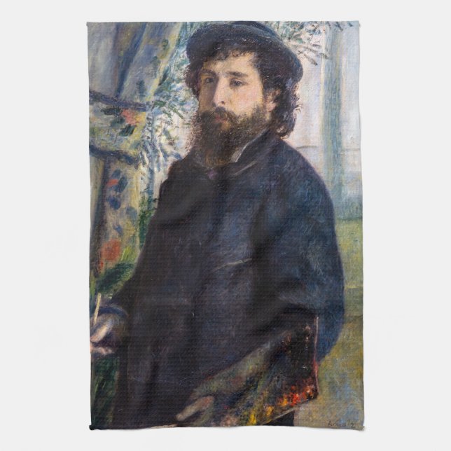 Pierre Auguste Renoir - Claude Monets Porträtt Kökshandduk (Vertikal)