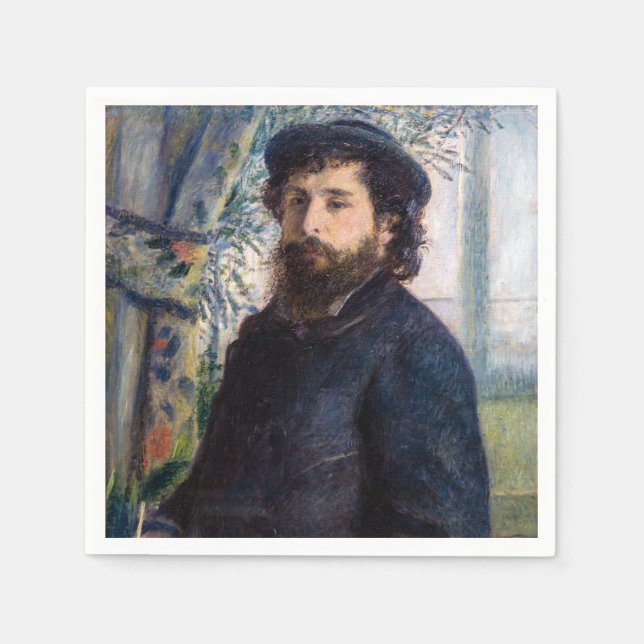 Pierre Auguste Renoir - Claude Monets Porträtt Pappersservett (Framsidan)