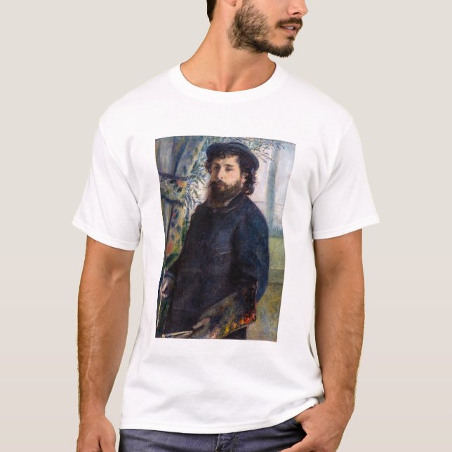 Pierre Auguste Renoir - Claude Monets Porträtt T Shirt (Framsida)