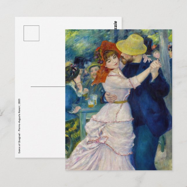 Pierre-Auguste Renoir - Dance at Bougival Vykort (Fram/baksida)