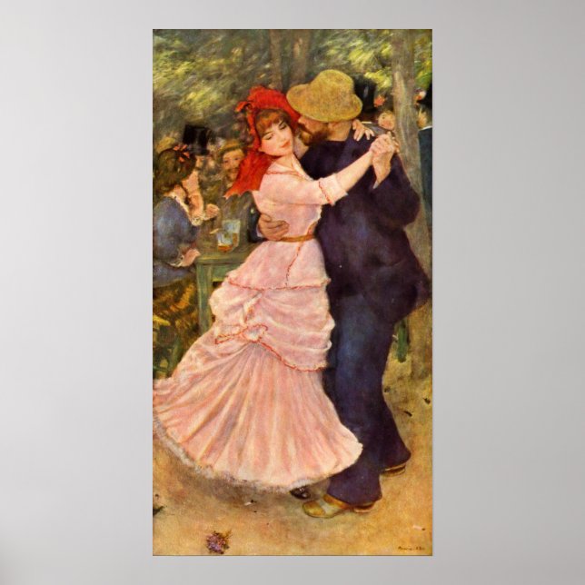 Pierre-Auguste Renoir Dance vid Bougiva Poster (Framsidan)