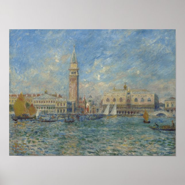 Pierre Auguste Renoir Doges Palace Venice Italien Poster (Framsidan)