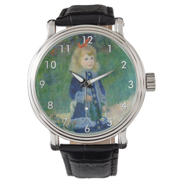 Pierre-Auguste Renoir - En flicka med en vaktburk Armbandsur (Framsida)