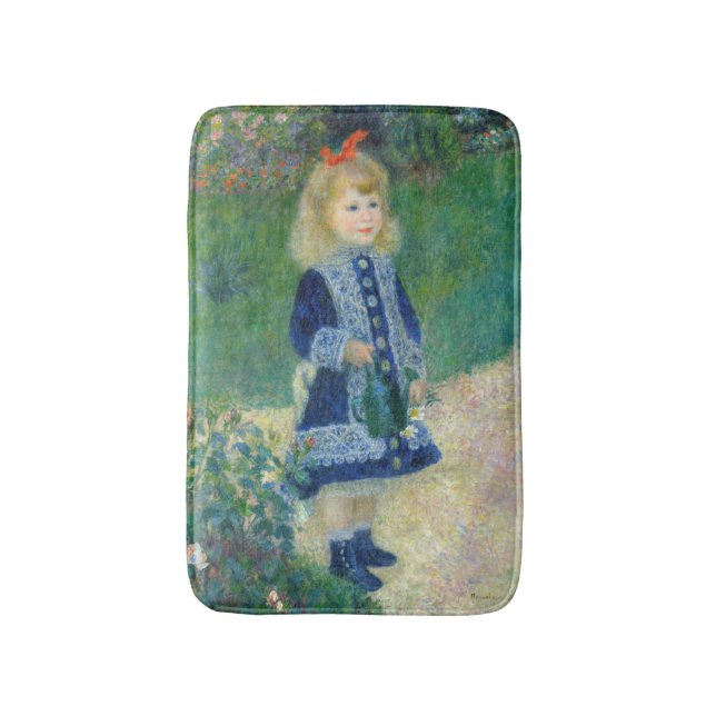Pierre-Auguste Renoir - En flicka med en vaktburk Badrumsmatta (Framsidan (Vertikal))