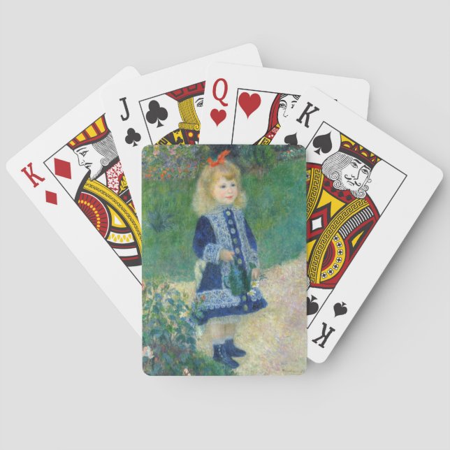 Pierre-Auguste Renoir - En flicka med en vaktburk Casinokort (Baksidan)