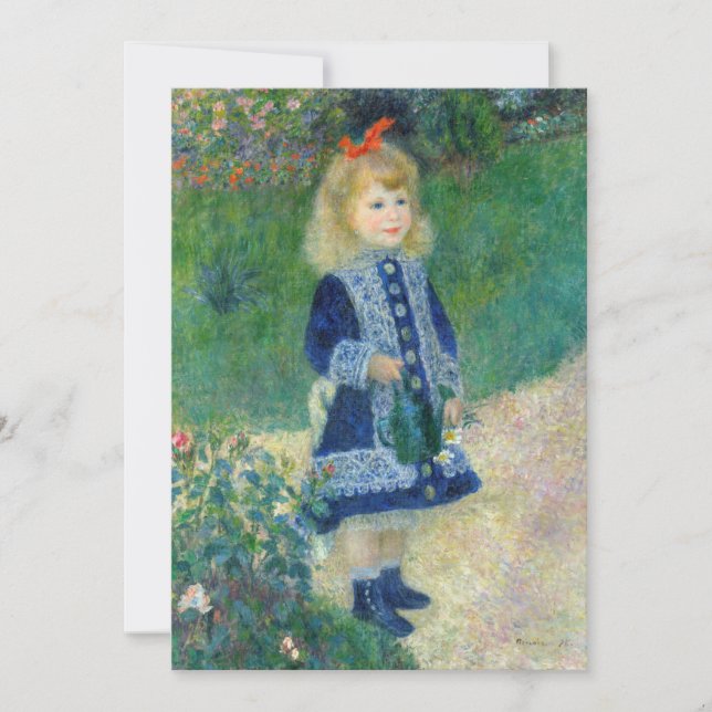 Pierre-Auguste Renoir - En flicka med en vaktburk Inbjudningar (Framsida)