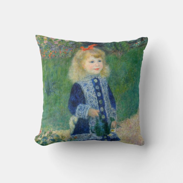 Pierre-Auguste Renoir - En flicka med en vaktburk Kudde (Framsida)