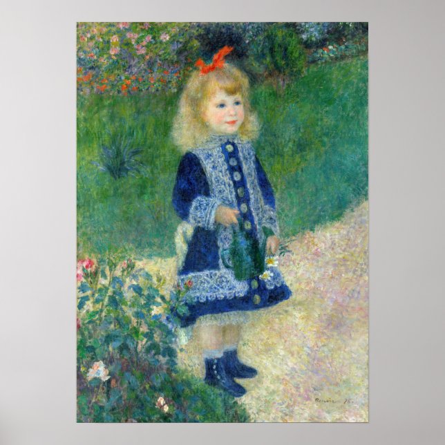 Pierre-Auguste Renoir - En flicka med en vaktburk Poster (Framsidan)