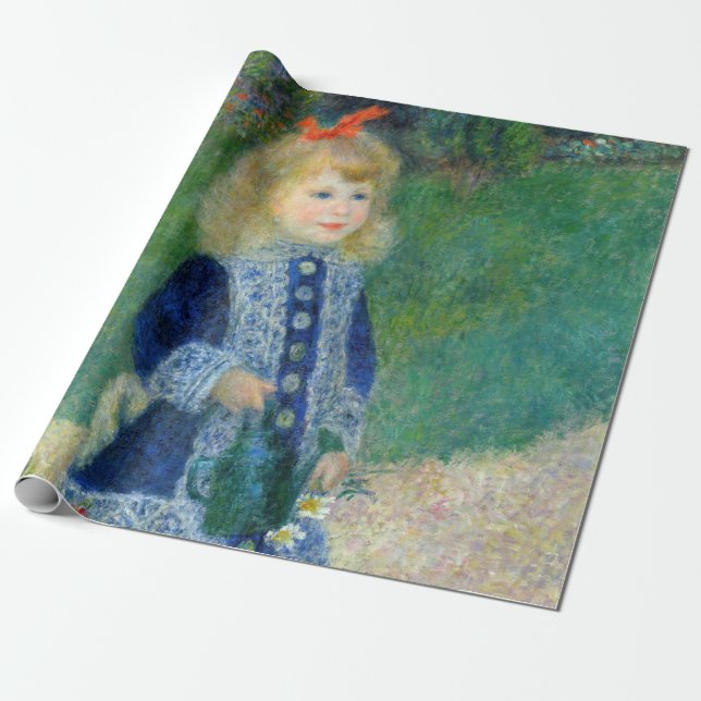 Pierre-Auguste Renoir - En flicka med en vaktburk Presentpapper (Utrullad)