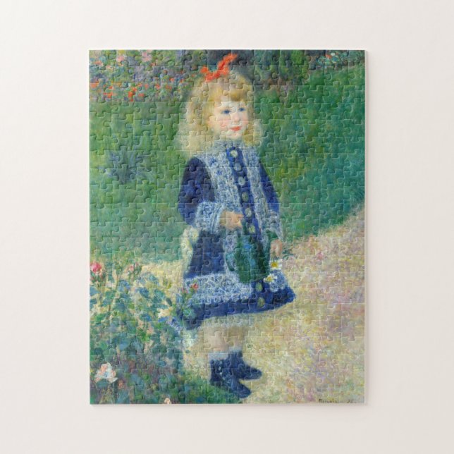 Pierre-Auguste Renoir - En flicka med en vaktburk Pussel (Vertikal)