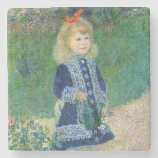 Pierre-Auguste Renoir - En flicka med en vaktburk Stenunderlägg (Framsidan)