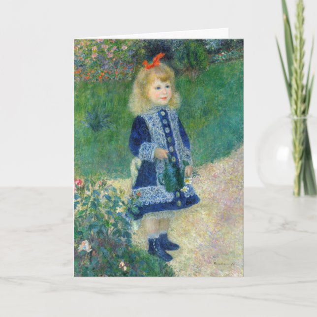 Pierre-Auguste Renoir - En flicka med vattendjur Kort (Framsida)