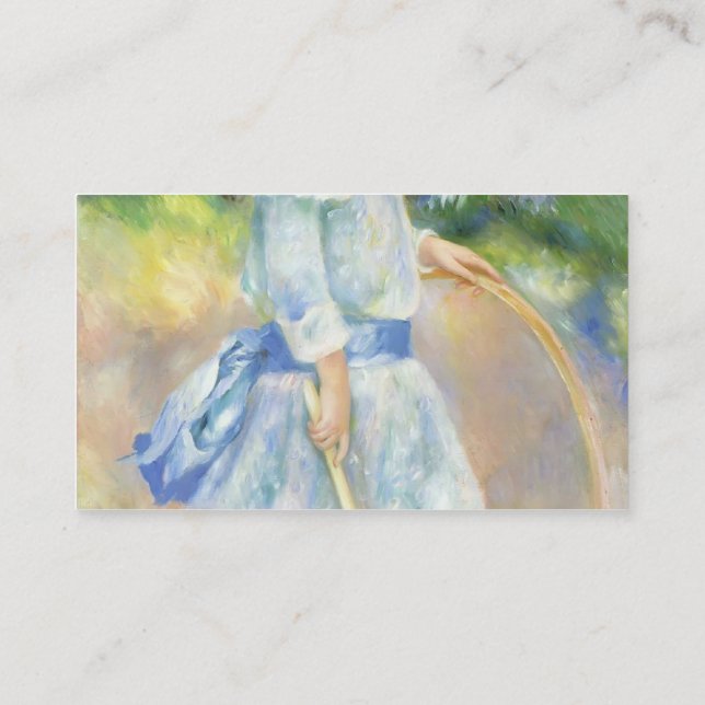 Pierre-Auguste Renoir- flicka med en ring Visitkort (Baksida)