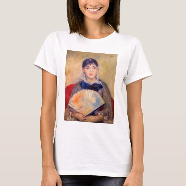 Pierre-Auguste Renoir - flicka med Fläkt T Shirt (Framsida)