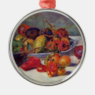 Pierre Auguste Renoir Fortfarande med Fruit Julgransprydnad Metall